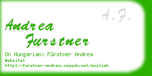 andrea furstner business card