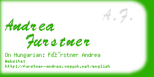 andrea furstner business card